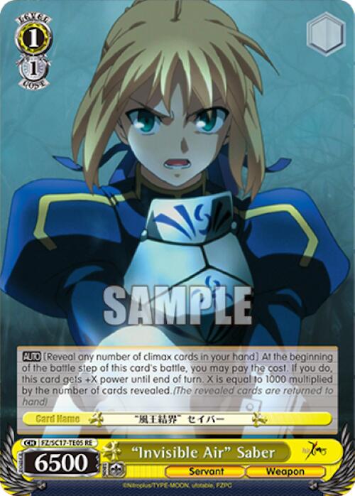 Image of Invisible Air Saber (TD) [Fate/Zero Chronicle Set]