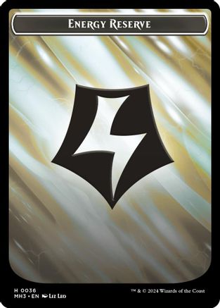Image of Energy Reserve (Ripple Foil) // Servo Double-Sided Token [Modern Horizons 3 Tokens]