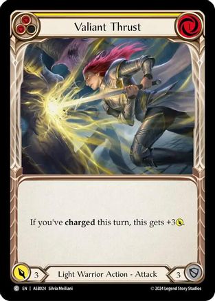 Image of Valiant Thrust (Yellow) [ASB024] (Armory Deck: Boltyn)
