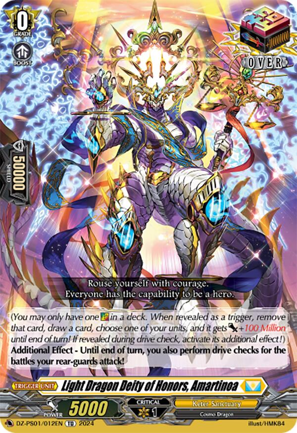 Image of Light Dragon Deity of Honors, Amartinoa (DZ-PS01/012EN) [Premium Deckset 