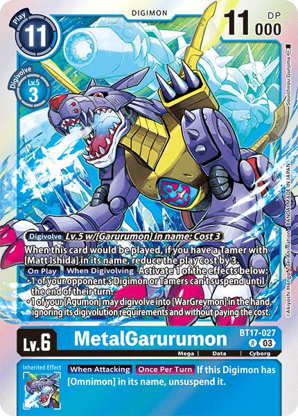 Image of MetalGarurumon [BT17-027] [Secret Crisis]
