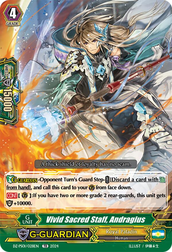 Image of Vivid Sacred Staff, Andragius (DZ-PS01/028EN) [Premium Deckset 