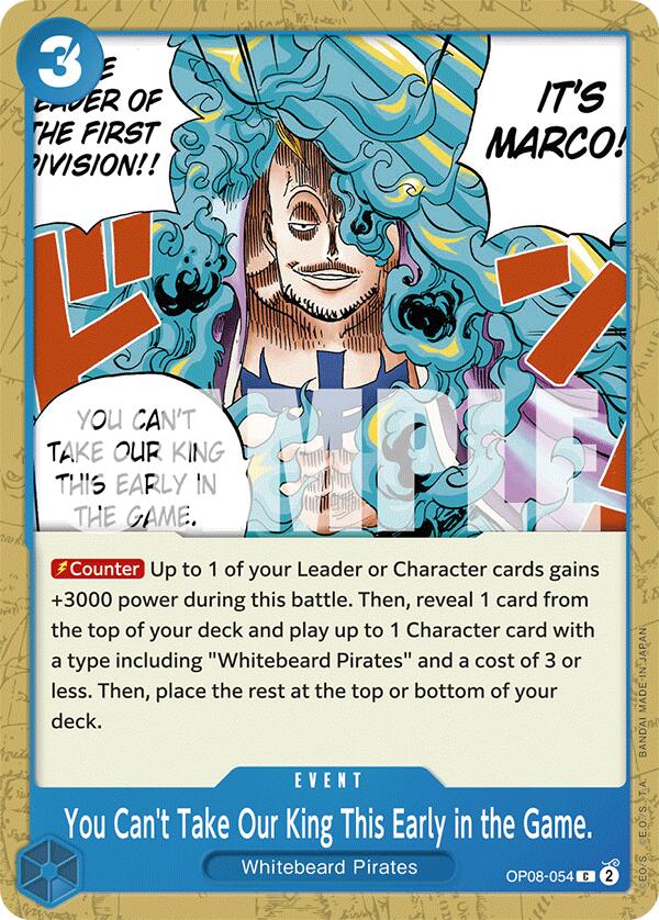 Image of You Can't Take Our King This Early in the Game. [Two Legends]