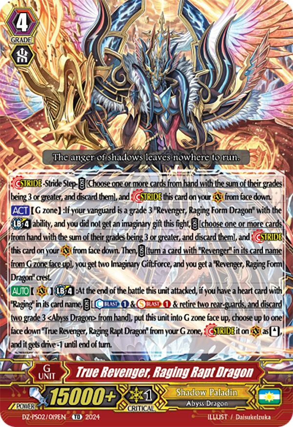 Image of True Revenger, Raging Rapt Dragon (DZ-PS02/019EN) [Premium Deckset 