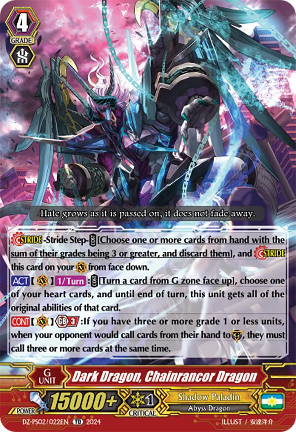Image of Dark Dragon, Chainrancor Dragon (DZ-PS02/022EN) [Premium Deckset 