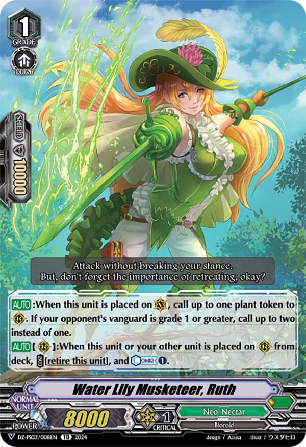 Image of Water Lily Musketeer, Ruth (DZ-PS03/008EN) [Premium Deckset 