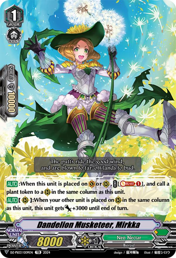 Image of Dandelion Musketeer, Mirkka (DZ-PS03/009EN) [Premium Deckset 