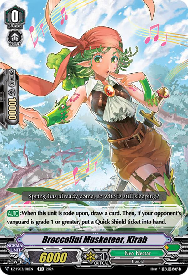 Image of Broccolini Musketeer, Kirah (DZ-PS03/011EN) [Premium Deckset 