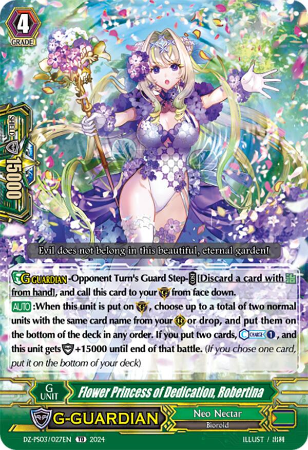 Image of Flower Princess of Dedication, Robertina (DZ-PS03/027EN) [Premium Deckset 