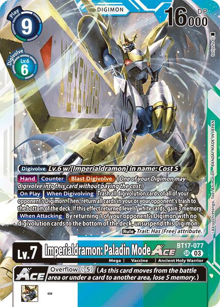 Image of Imperialdramon: Paladin Mode ACE [BT17-077] [Secret Crisis]
