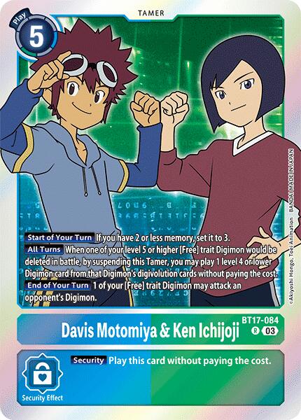 Image of Davis Motomiya & Ken Ichijoji [BT17-084] [Secret Crisis]