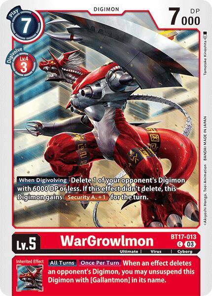 Image of WarGrowlmon [BT17-013] [Secret Crisis]
