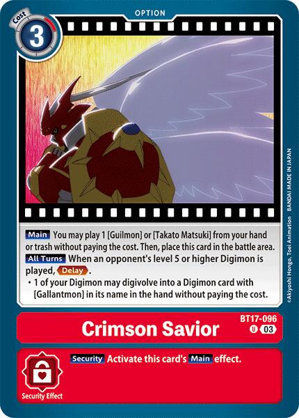 Image of Crimson Savior [BT17-096] [Secret Crisis]