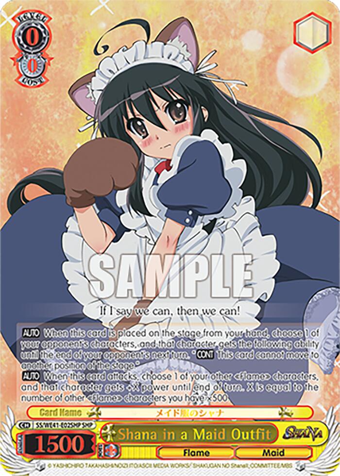 Image of Shana in a Maid Outfit (SHP) [Shakugan no Shana Premium Booster]