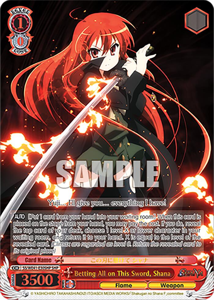 Image of Betting All on This Sword, Shana (SHP) [Shakugan no Shana Premium Booster]