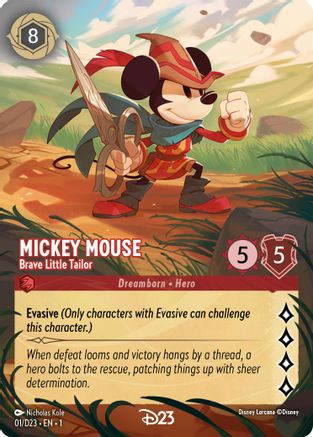 Image of Mickey Mouse - Brave Little Tailor (Extended Art) (1) - D23 Promos Holofoil