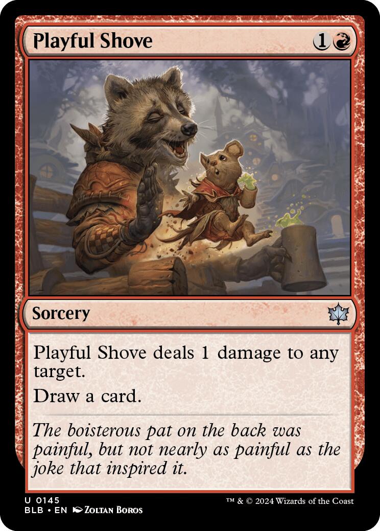 Image of Playful Shove [Bloomburrow]