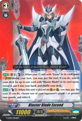 Image of Blaster Blade Exceed (G-LD03/004EN) [G-Legend Deck Vol.3: The Blaster]