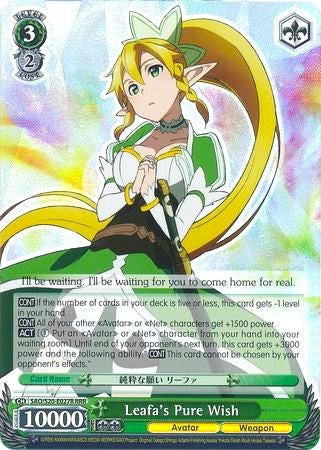Image of Leafa's Pure Wish (SAO/S20-E027R RRR) [Sword Art Online]