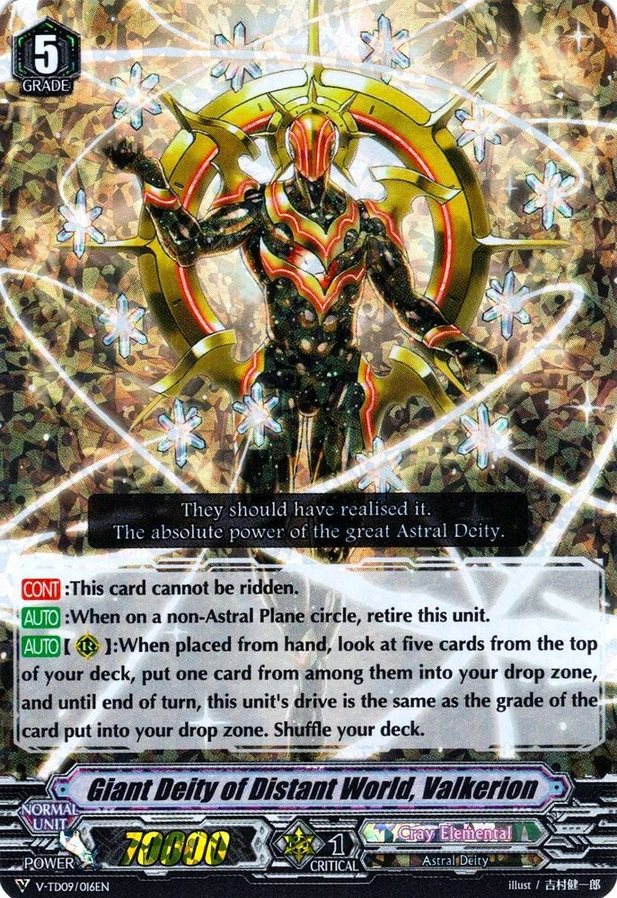 Image of Giant Deity of Distant World, Valkerion (Parallel Foil) (V-TD09/016EN) [Shinemon Nitta]
