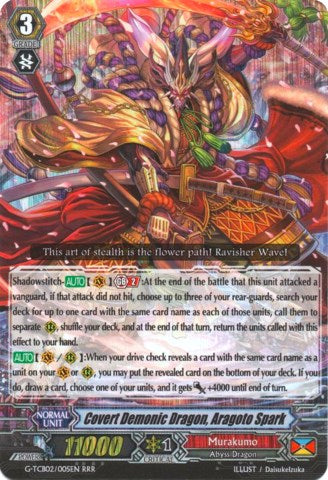 Image of Covert Demonic Dragon, Aragoto Spark (G-TCB02/005EN) [The GENIUS STRATEGY]