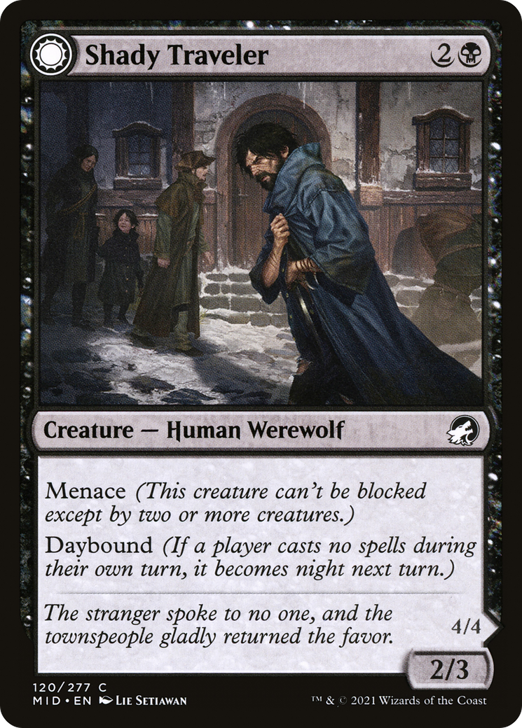 Image of Shady Traveler // Stalking Predator [Innistrad: Midnight Hunt]