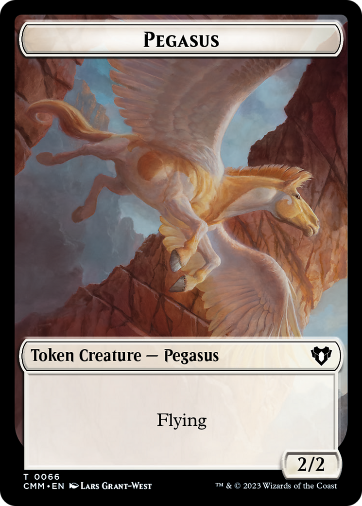 Image of Copy (54) // Pegasus Double-Sided Token [Commander Masters Tokens]