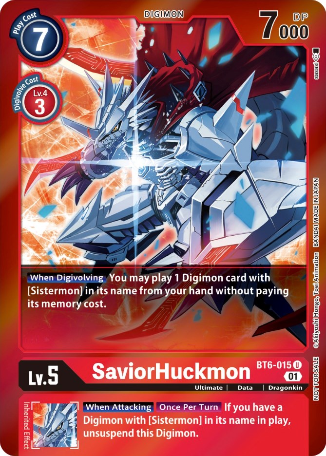 Image of SaviorHuckmon [BT6-015] (Event Pack 3) [Double Diamond Promos]