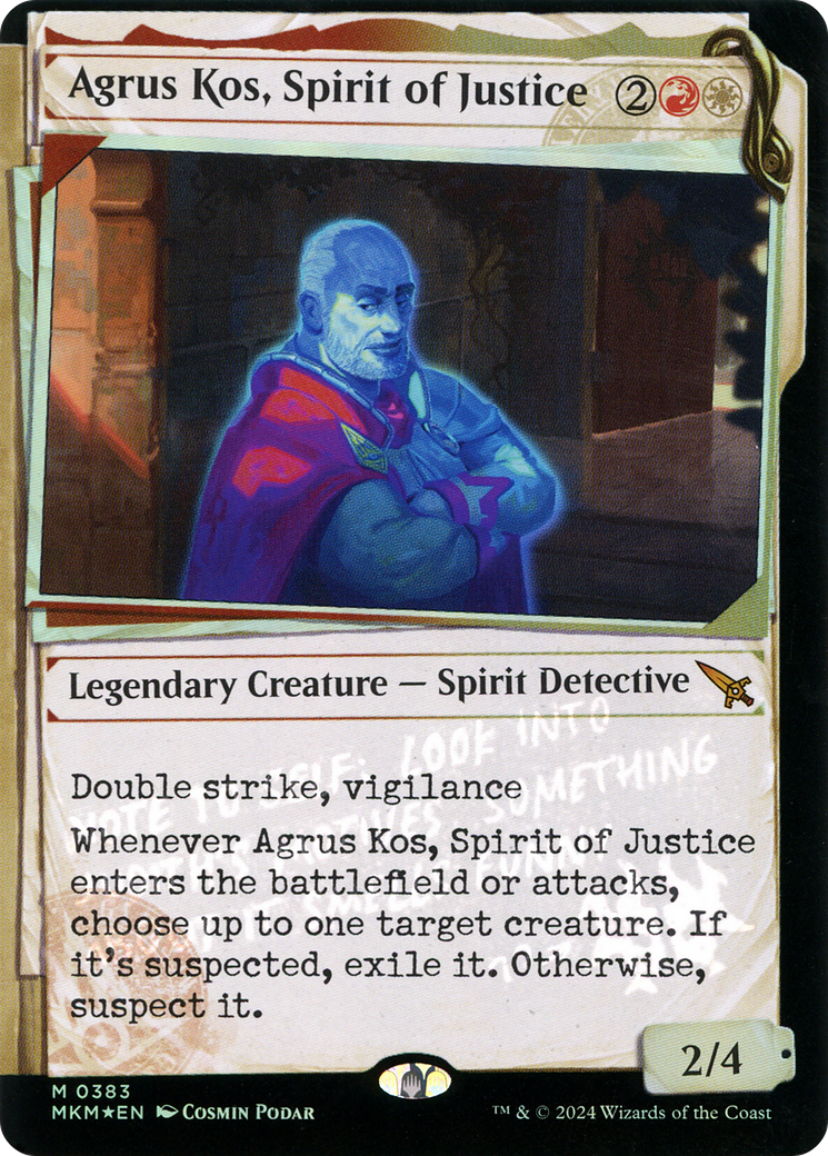 Image of Agrus Kos, Spirit of Justice (Showcase) (Invisible Ink) [Murders at Karlov Manor]