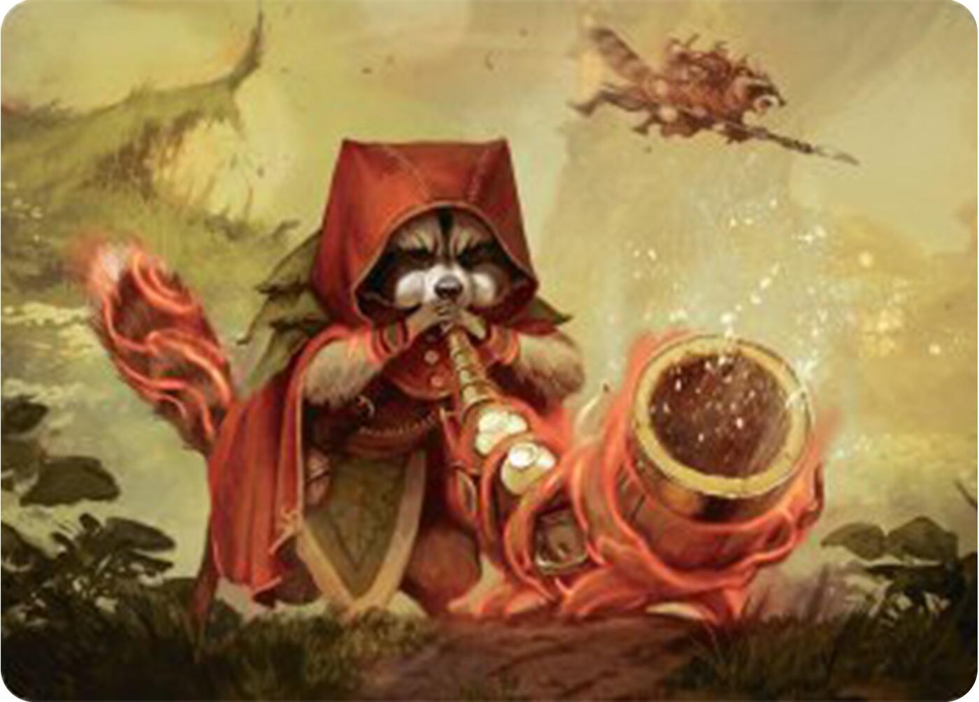 Image of Raccoon Rallier Art Card [Bloomburrow Art Series]
