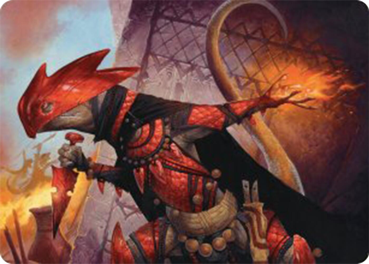 Image of Cindering Cutthroat Art Card [Bloomburrow Art Series]