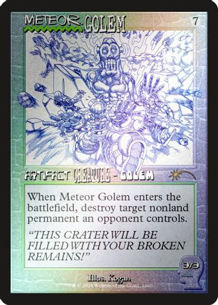 Image of Meteor Golem (1660) (Rainbow Foil) [Secret Lair Drop Series]