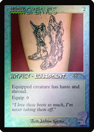 Image of Lightning Greaves (1662) (Rainbow Foil) [Secret Lair Drop Series]