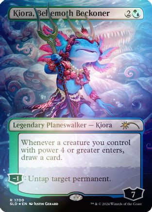 Image of Kiora, Behemoth Beckoner (Rainbow Foil) [Secret Lair Drop Series]