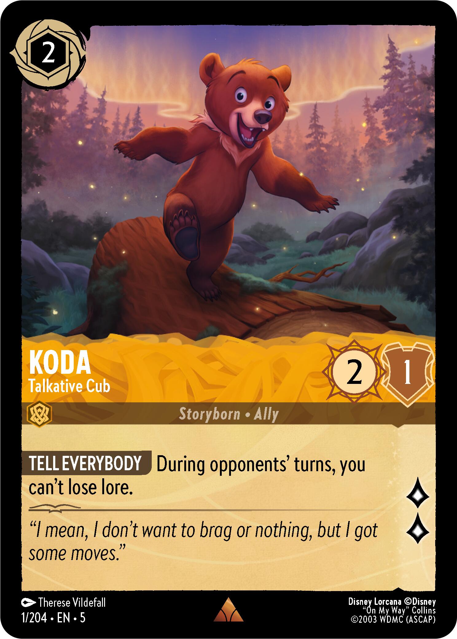 Image of Koda - Talkative Cub (1/204) [Shimmering Skies]