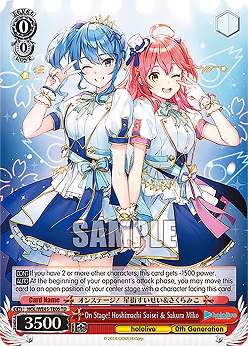Image of On Stage! Hoshimachi Suisei & Sakura Miko (HOL/WE45-TE06 TD) [hololive production ft. Weiss Schwarz Ambassadors]
