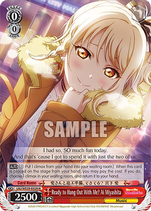 Image of Ready to Hang Out With Me? Ai Miyashita (LNJ/WE39-E028 N) [Love Live! School Idol Festival 10th Anniversary]