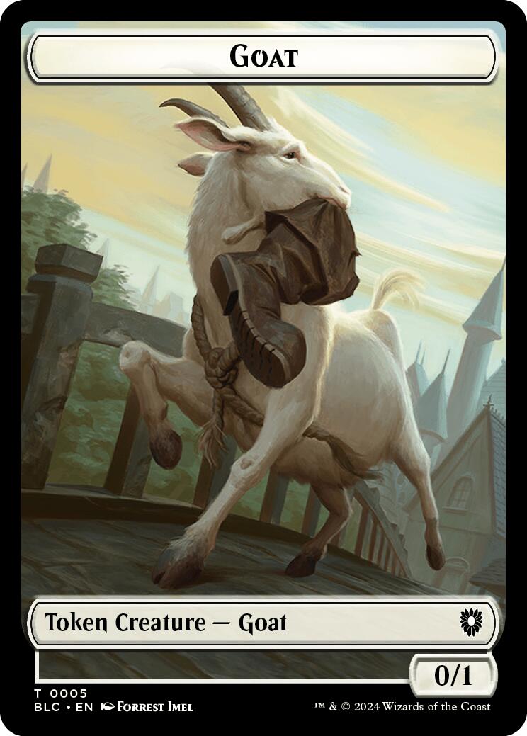 Image of Goat // Wolf (032) Double-Sided Token [Bloomburrow Commander Tokens]