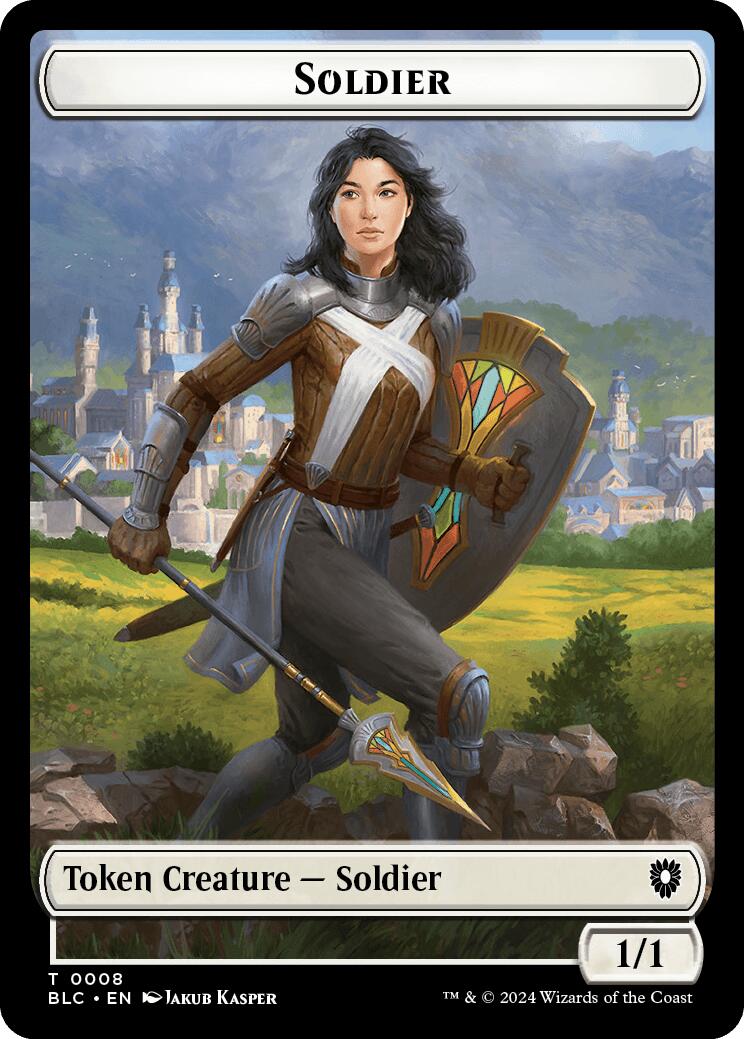 Image of Soldier // Citizen Double-Sided Token [Bloomburrow Commander Tokens]