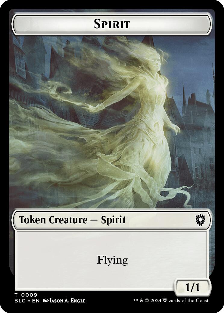 Image of Spirit // Faerie Double-Sided Token [Bloomburrow Commander Tokens]