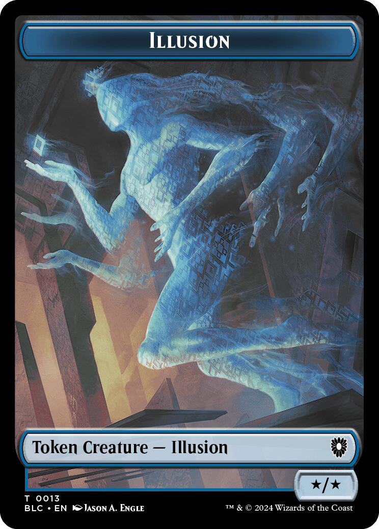 Image of Illusion // Goblin Double-Sided Token [Bloomburrow Commander Tokens]