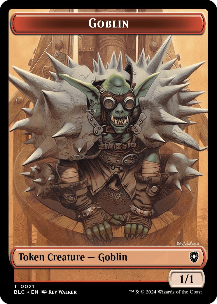 Image of Goblin // Thopter Double-Sided Token [Bloomburrow Commander Tokens]