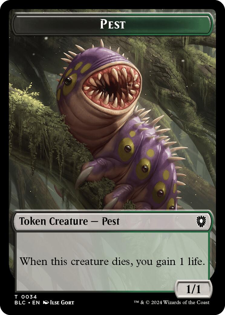 Image of Pest // Shapeshifter Double-Sided Token [Bloomburrow Commander Tokens]