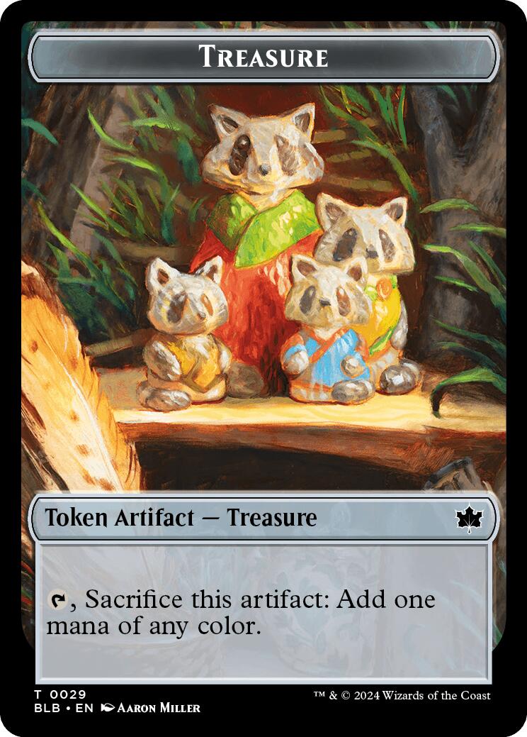 Image of Cat // Treasure Double-Sided Token [Bloomburrow Commander Tokens]