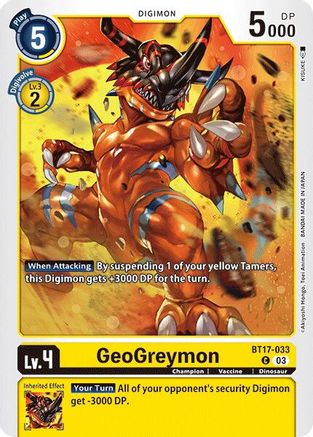 Image of GeoGreymon [BT17-033] [Secret Crisis]