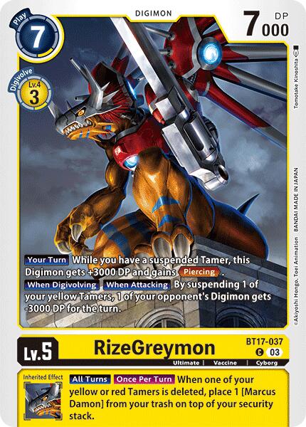 Image of RizeGreymon [BT17-037] [Secret Crisis]