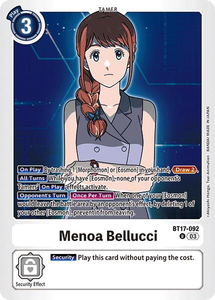 Image of Menoa Bellucci [BT17-092] [Secret Crisis]
