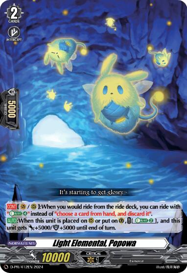 Image of Light Elemental, Popowa (D-PR/412EN) [D Promo Cards]