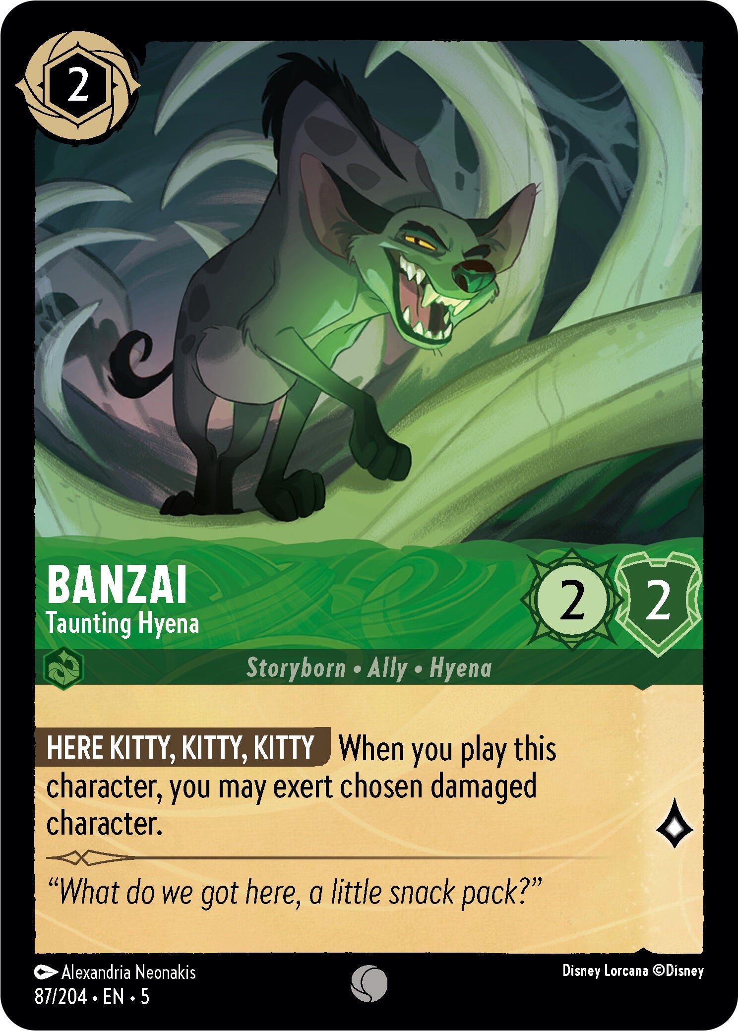Image of Banzai - Taunting Hyena (87/204) [Shimmering Skies]