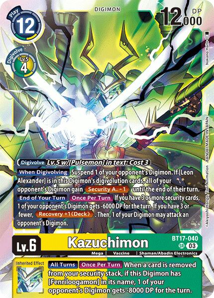 Image of Kazuchimon [BT17-040] [Secret Crisis]